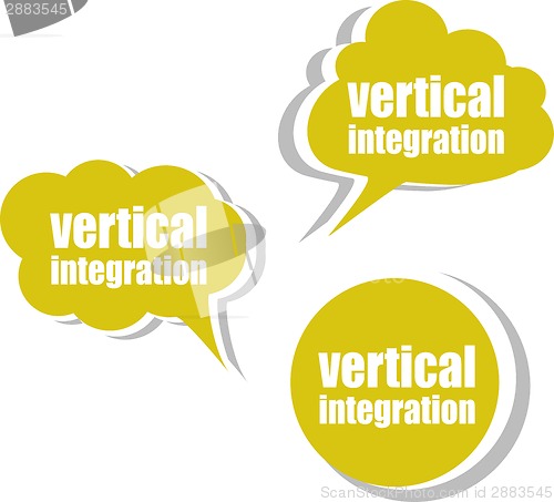 Image of vertical integration. Set of stickers, labels, tags. Business banners, Template for infographics