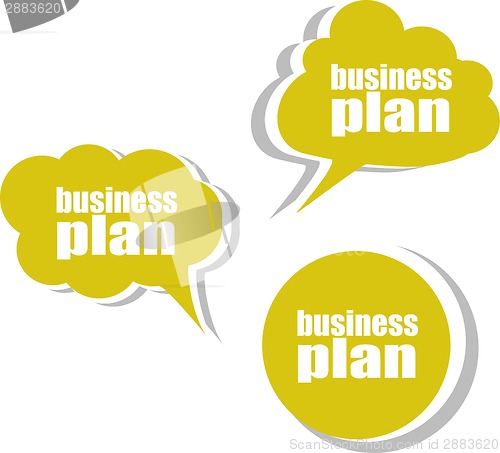 Image of business plan. Set of stickers, labels, tags. Business banners, Template for infographics