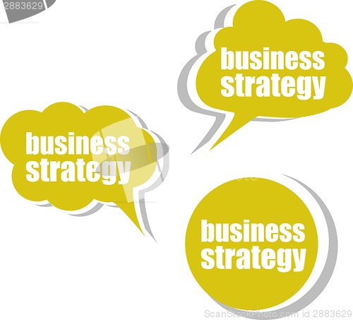 Image of business strategy. Set of stickers, labels, tags. Template for infographics