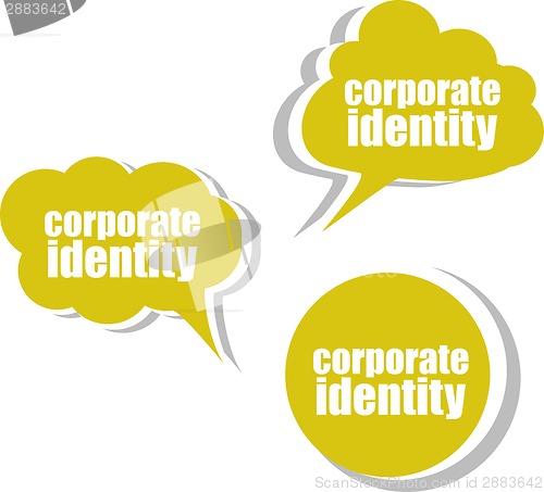 Image of corporate identity. Set of stickers, labels, tags. Business banners, Template for infographics