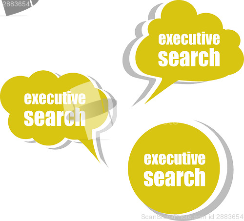 Image of executive search. Set of stickers, labels, tags. Business banners, Template for infographics