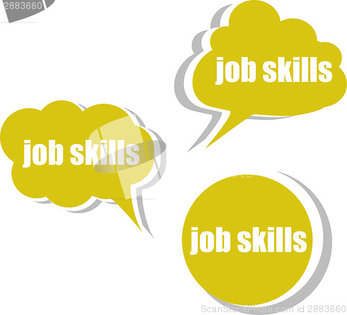 Image of job skills. Set of stickers, labels, tags. Template for infographics