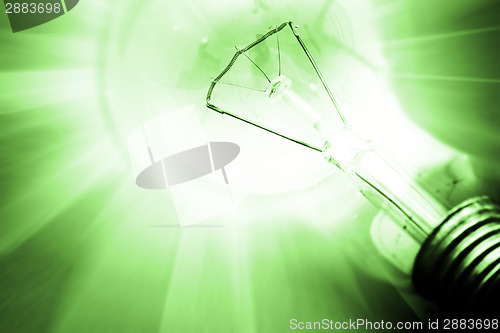 Image of Background with lit lightbulb