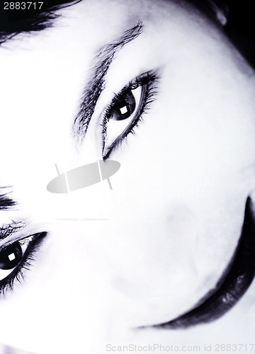 Image of Beautiful young woman face. 