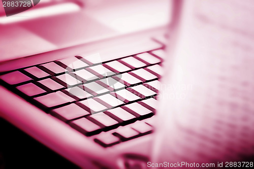 Image of Modern and stylish laptop. 
