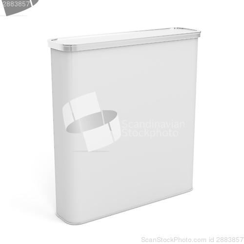 Image of White plastic rounded box