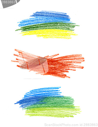 Image of Abstract color hand drawn design elements