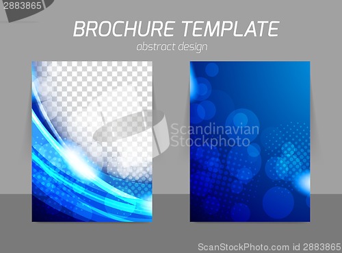 Image of Blue flyer template design