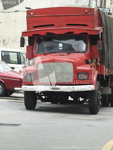 Image of Old red truck