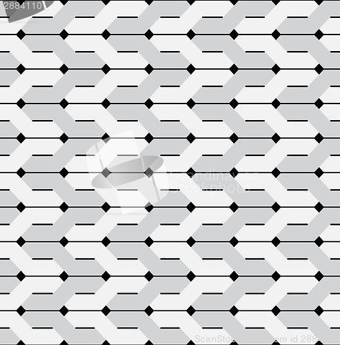 Image of Intertwined stripes. Vector illustration. Seamless background