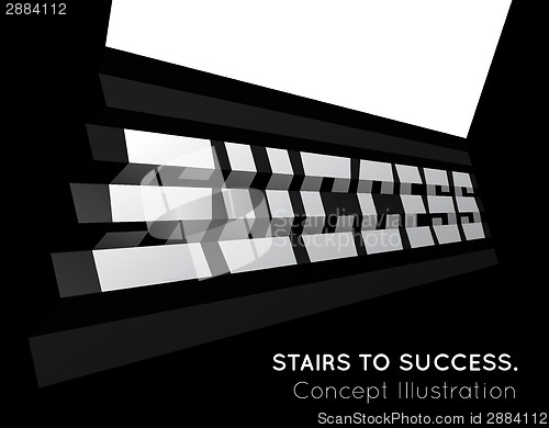 Image of Te word success on the stairs.