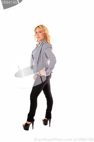 Image of Standing business woman.