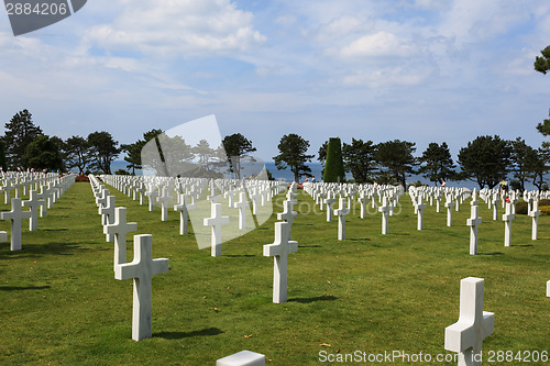 Image of The American cemetery at Omaha Beach