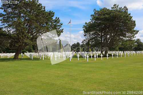 Image of The American cemetery at Omaha Beach