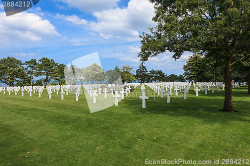 Image of The American cemetery at Omaha Beach