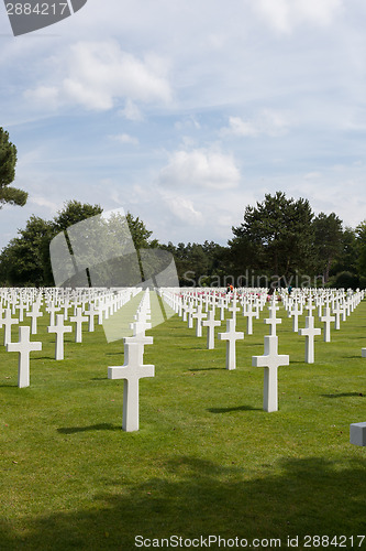 Image of The American cemetery at Omaha Beach