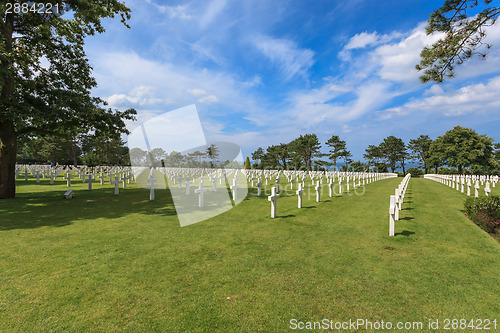 Image of The American cemetery at Omaha Beach