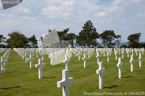 Image of The American cemetery at Omaha Beach