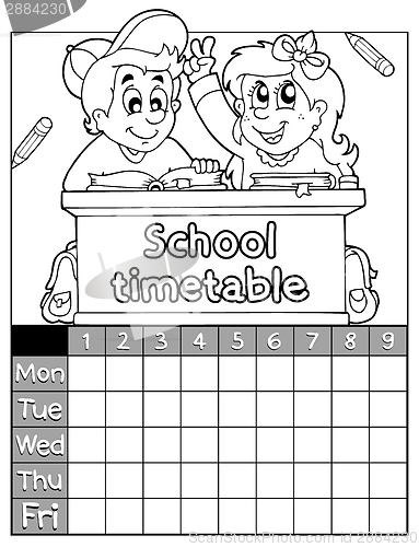 Image of Coloring book timetable topic 2