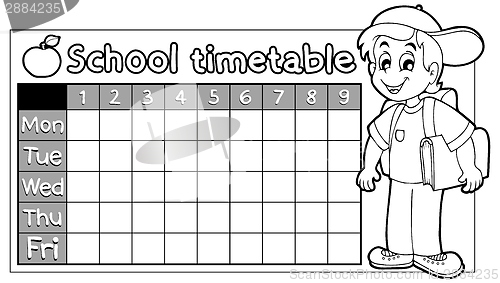 Image of Coloring book school timetable 9