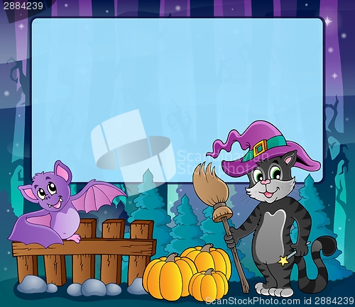 Image of Mysterious forest Halloween frame 8