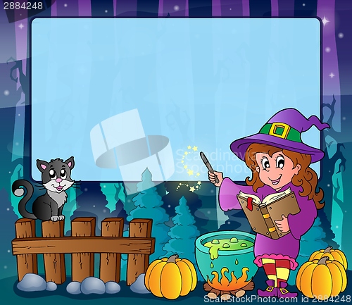 Image of Mysterious forest Halloween frame 7