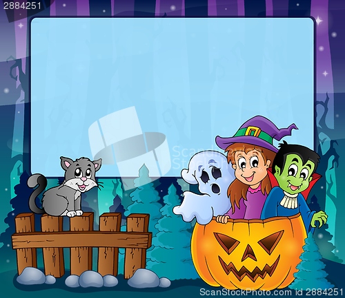 Image of Mysterious forest Halloween frame 5