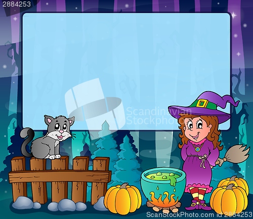 Image of Mysterious forest Halloween frame 6