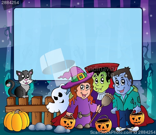 Image of Mysterious forest Halloween frame 9