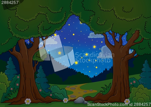 Image of Evening tree theme 1