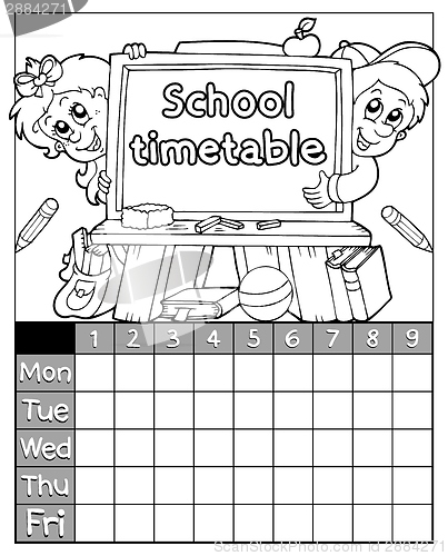 Image of Coloring book timetable topic 3