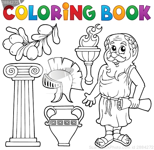 Image of Coloring book Greek theme 1