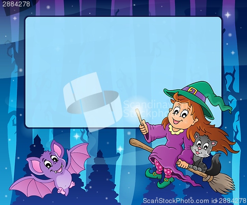 Image of Mysterious forest Halloween frame 1