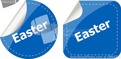 Image of Easter sign icon. Easter label tag symbol