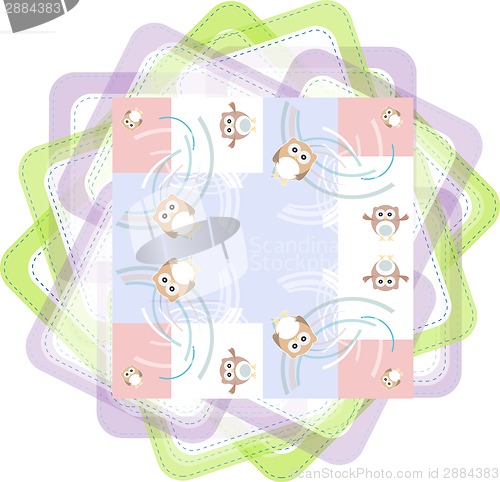Image of cartoon owl pattern for kids