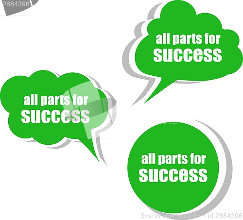 Image of all parts for success. Set of stickers, labels, tags. Business banners, Template for infographics