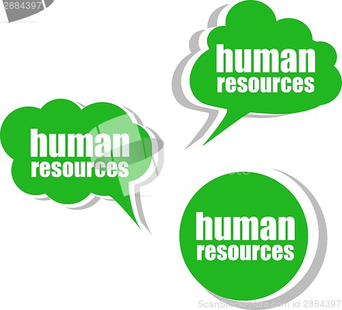 Image of human resources . Set of stickers, labels, tags. Template for infographics