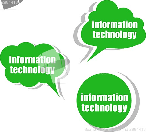 Image of information technology. Set of stickers, labels, tags. Business banners, infographics Template