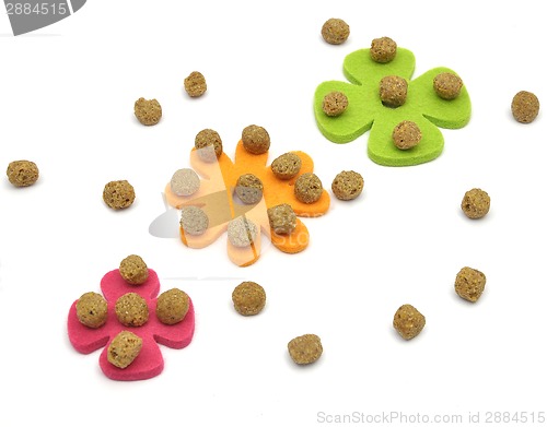 Image of Dog food on felt