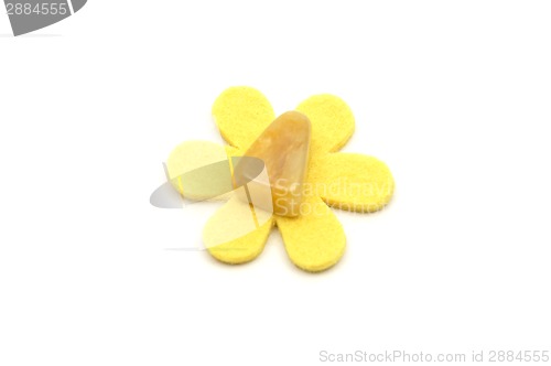 Image of Orange calcite on felt