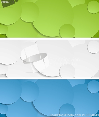 Image of Bright circles vector banners