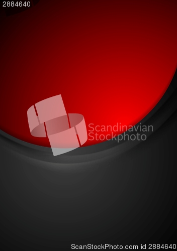 Image of Abstract dark wavy corporate flyer background