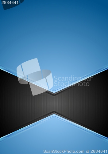 Image of Abstract blue and black tech background