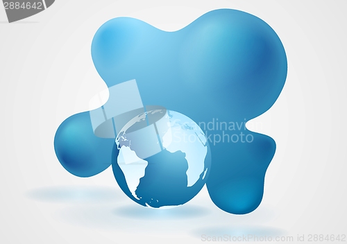 Image of Abstract tech blue background