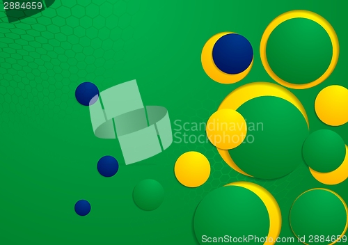 Image of Abstract background in Brazilian colors