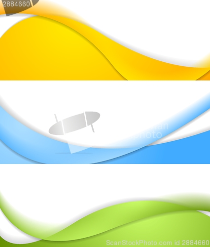 Image of Abstract wavy banners