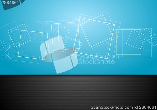 Image of Abstract contrast blue and black backdrop