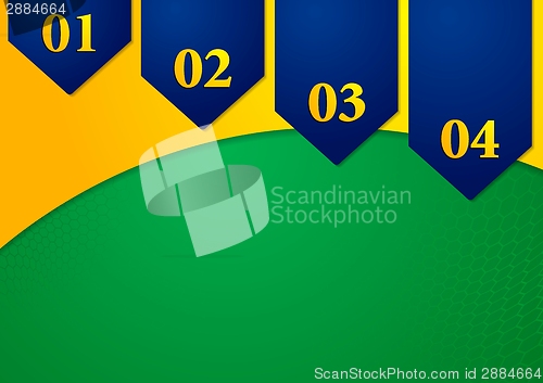 Image of Abstract background in Brazilian colors