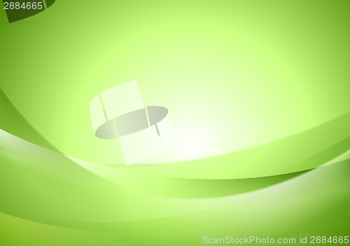 Image of Bright green shiny waves