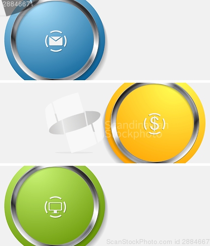 Image of Abstract infographic tech banners